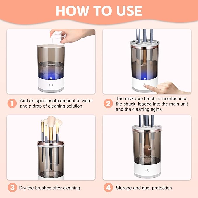 Automatic Electric Makeup Brush Cleaner