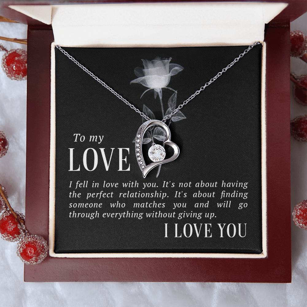 White & Yellow Gold Forever Love Necklace (V-Day Exclusive)