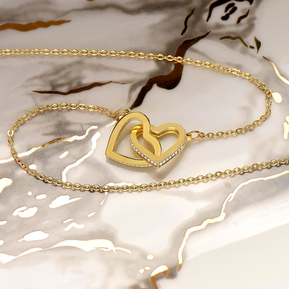 To My Wonderful Grandmother - Interlocking Hearts Necklace