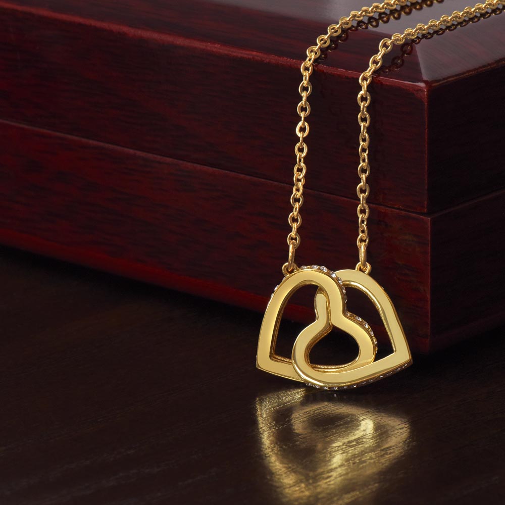 To My Wonderful Grandmother - Interlocking Hearts Necklace