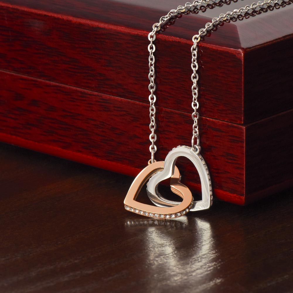 To My Wonderful Grandmother - Interlocking Hearts Necklace