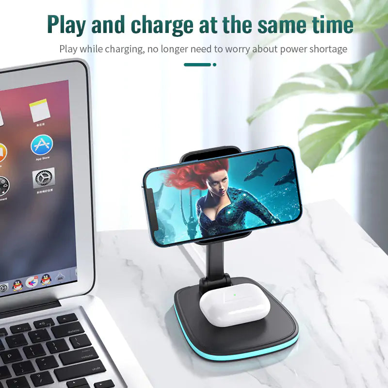 3-in-1 Magnetic Folding Wireless Charger